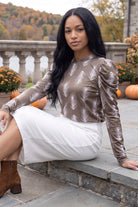Model wearing Nuggles®  Kyliee Top in Plume