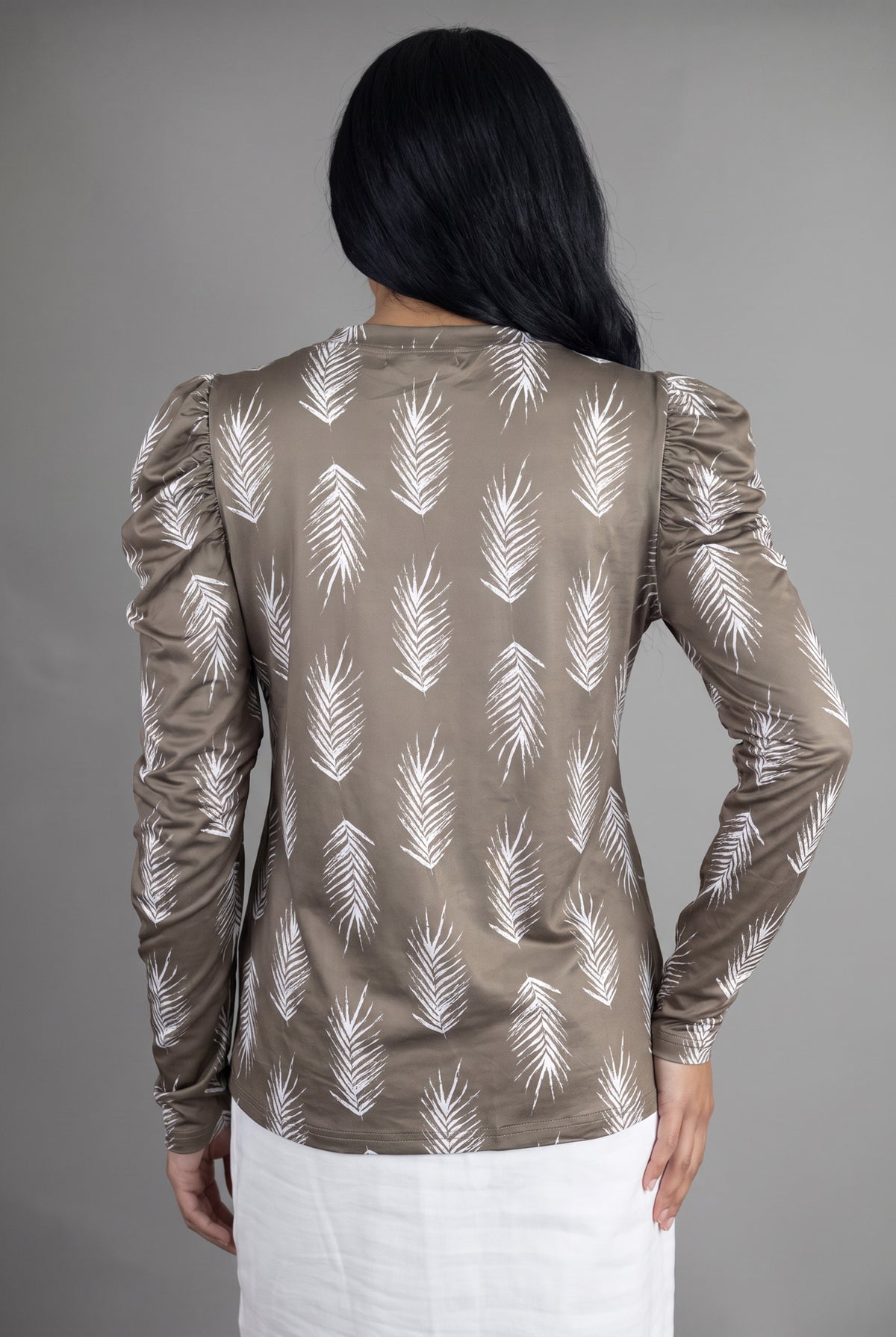 Model wearing Nuggles®  Kyliee Top in Plume
