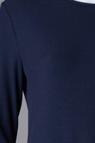 Ribbed Midi Layering Dress in Navy nuggles-clothing