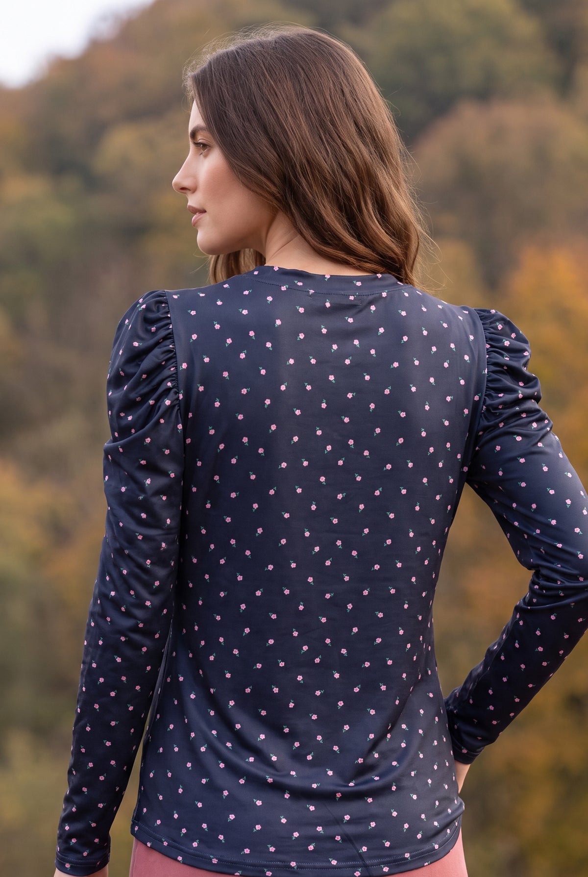 Model wearing Nuggles®  Kyliee Top in Rosebud