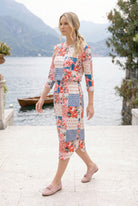Rosie Patch modest midi dress by Nuggles, feminine pink floral with a relaxed everyday fit
