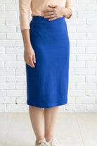 Model wearing Nuggles® 27" Relaxed Skirt in Royal Blue