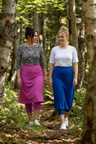 Model wearing Nuggles® 31" All-Sport Skirt in Royal Blue