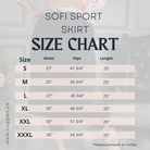 Sofi Sport Skirt size chart – Nuggles® modest activewear measurements