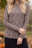 Model wearing Nuggles®  Long Sleeve Essential Tee in Safari