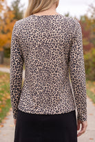 Model wearing Nuggles®  Long Sleeve Essential Tee in Safari