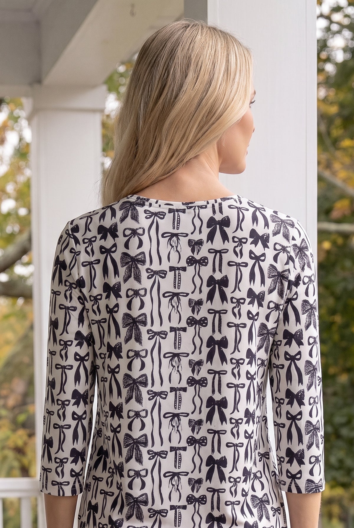 Model wearing Nuggles® Lexi Top in Signature