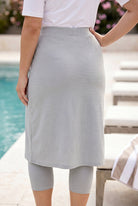 Modest 27" All-Sport Skirt in Silver, back view (view 3)