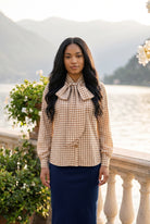 Nuggles® Felicity Bow Top in Soft Heritage romantic womens blouse