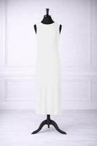 Stock photo of our Nuggles® Tank Midi Layering Dress in White