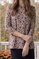Model wearing Nuggles® Lexi Top in Tigerlily