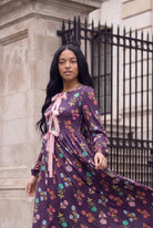 Model wearing Nuggles®  Addison Dress in Twilight Garden