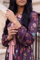 Model wearing Nuggles®  Addison Dress in Twilight Garden