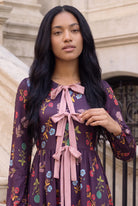Model wearing Nuggles®  Addison Dress in Twilight Garden