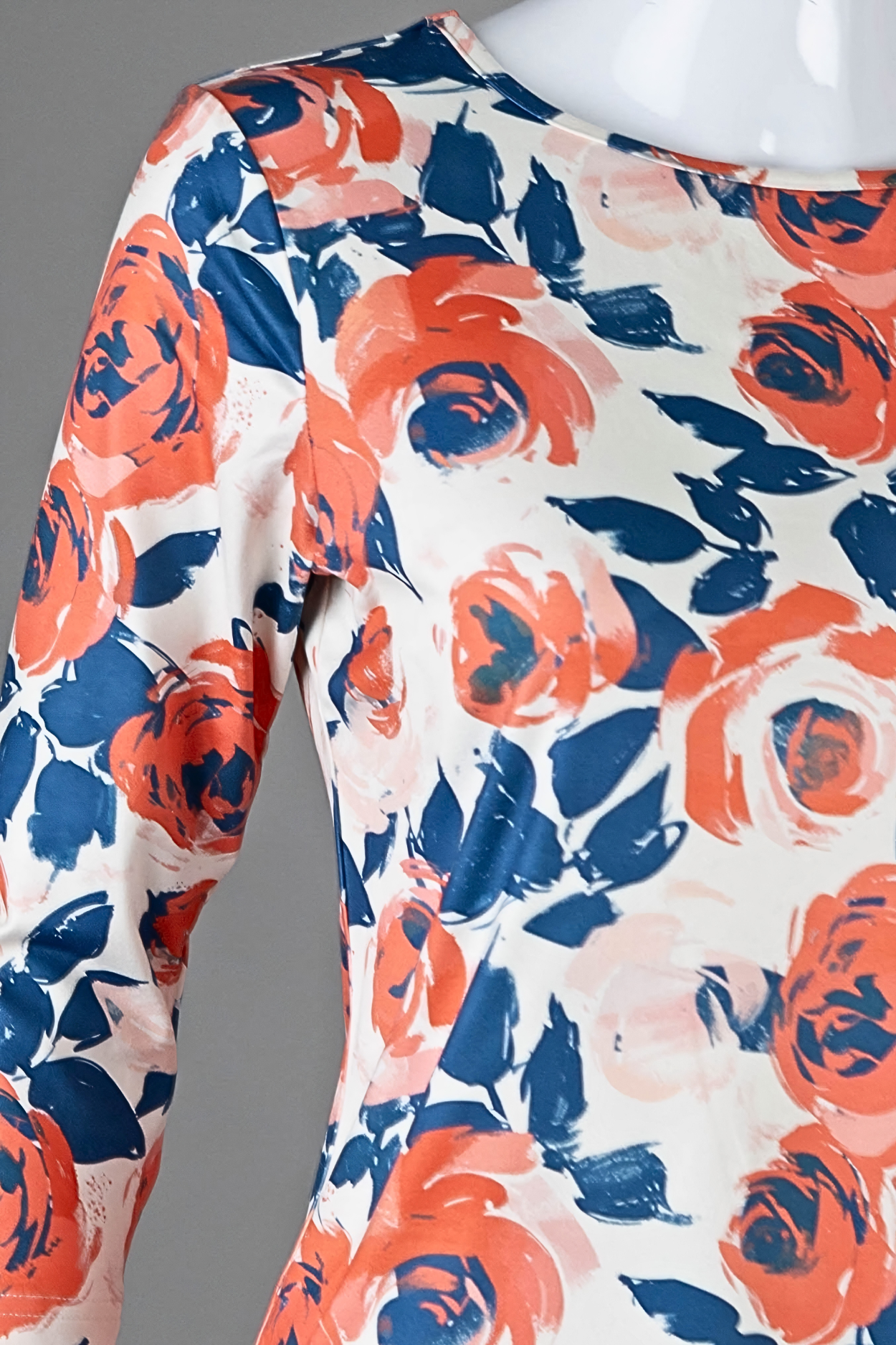 Model wearing Nuggles® 3/4 Essential Tee in Paint Bloom
