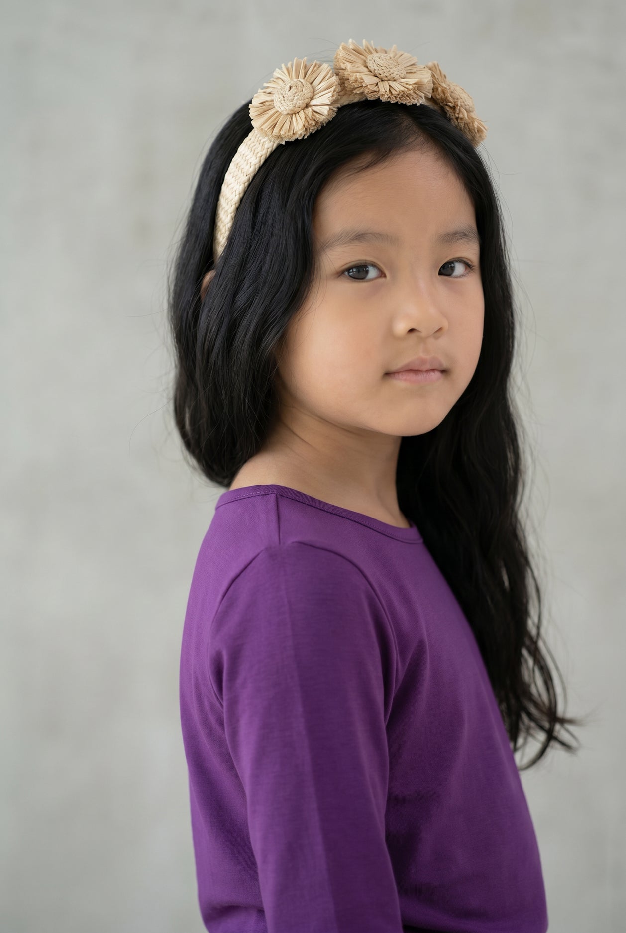 Girls' Essential 3/4 Tee in Violet nuggles-clothing