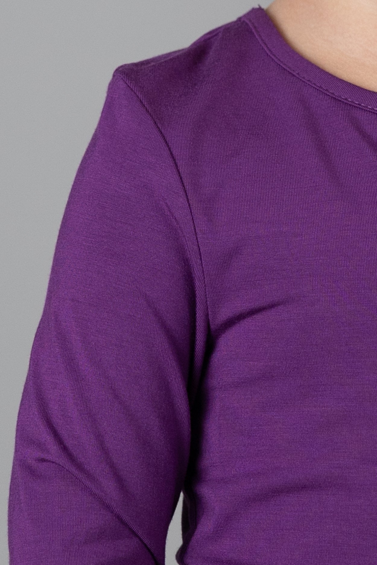 Girls' Essential 3/4 Tee in Violet nuggles-clothing