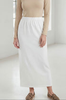 Model wearing Nuggles® 36" Classic Skirt  in White