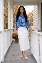 Model wearing Nuggles® Lexi Top in Willow