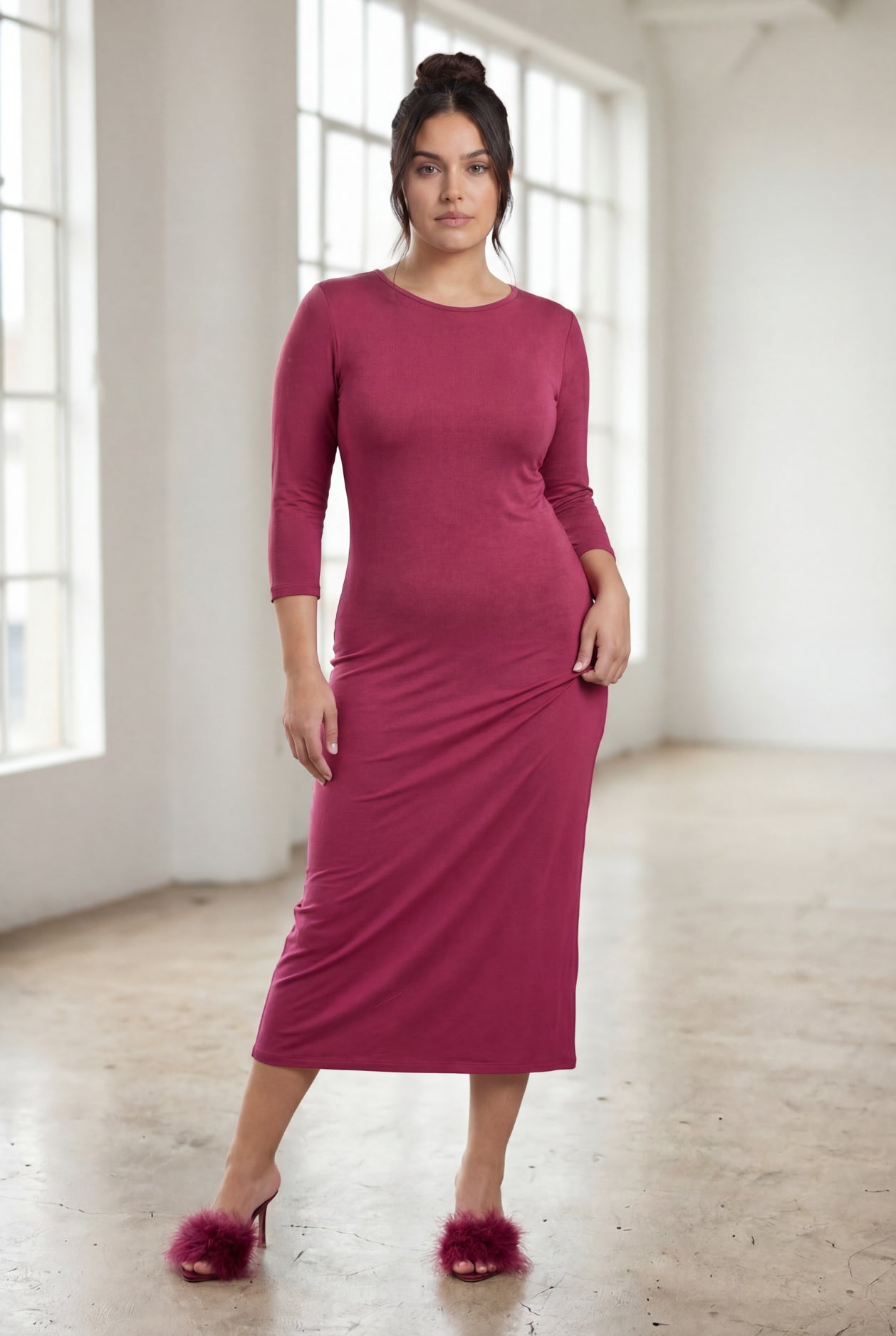 Tea-Length Layering Dress nuggles-clothing