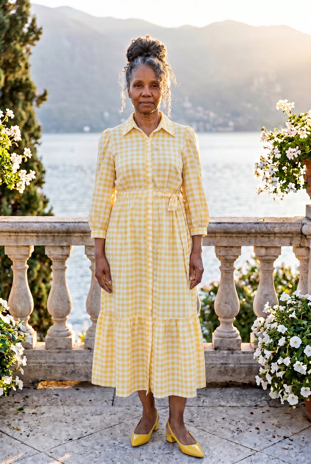 Leila Dress in Sunshine Check