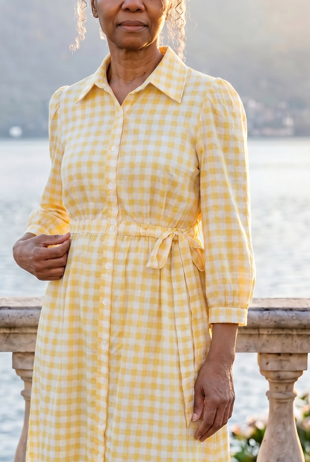 Modest Leila Maxi Dress in Sunshine Check