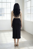 31" Lightweight Lined Pencil Skirt in Black nuggles-clothing