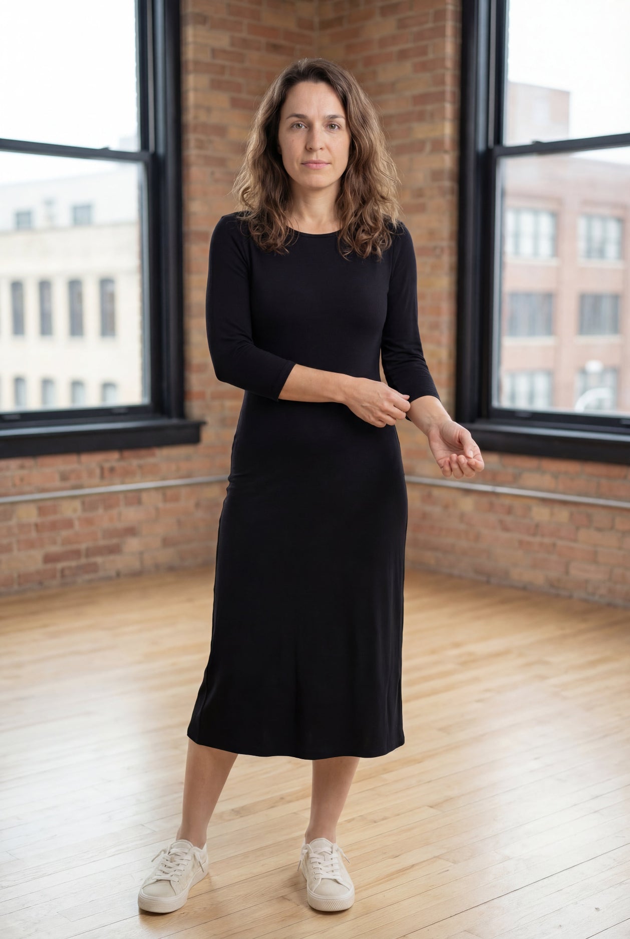 The Original Midi Layering Dress in Black nuggles-clothing