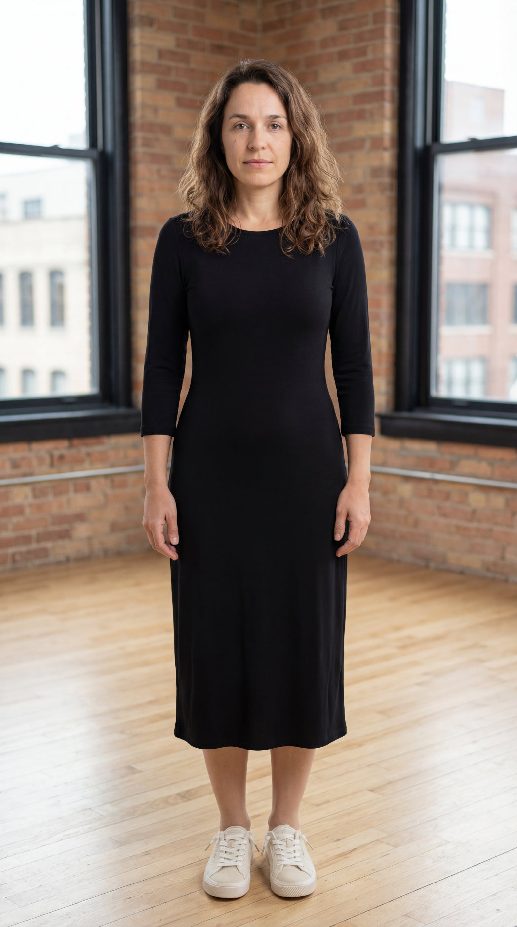 modest little black dress Black Original Midi Layering Dress | Modest Midi Dress