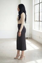 31" Lightweight Lined Pencil Skirt in Steel Grey nuggles-clothing