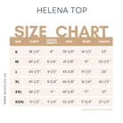 Helena Top size chart