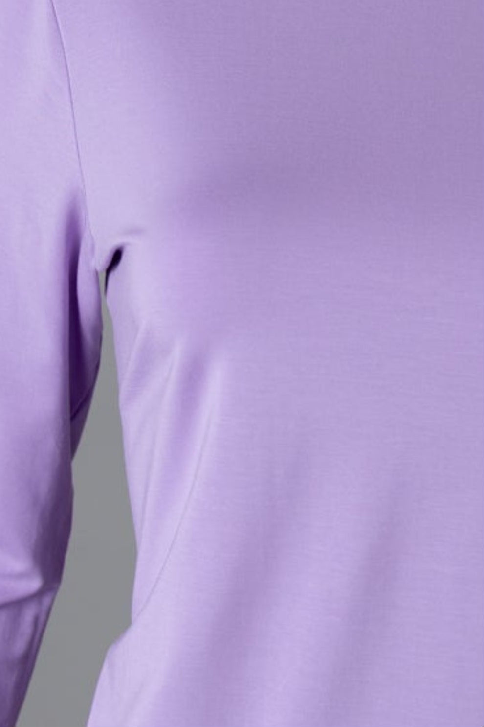 Model wearing Nuggles® 3/4 Essential Tee in Lavender 