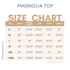 Magnolia Top size chart