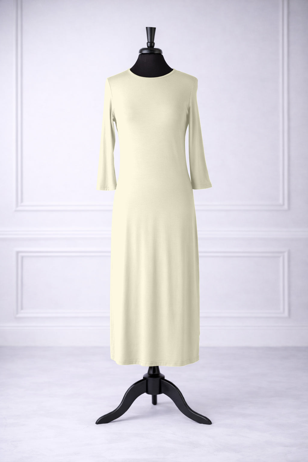 Front view of Nuggles®  Original Midi Layering Dress in Cream