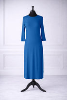 Front view of Nuggles®  Original Midi Layering Dress in Lapiz Blue