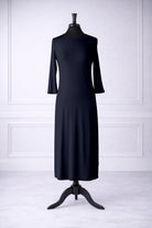 Front view of Nuggles®  original midi layering dress in Navy