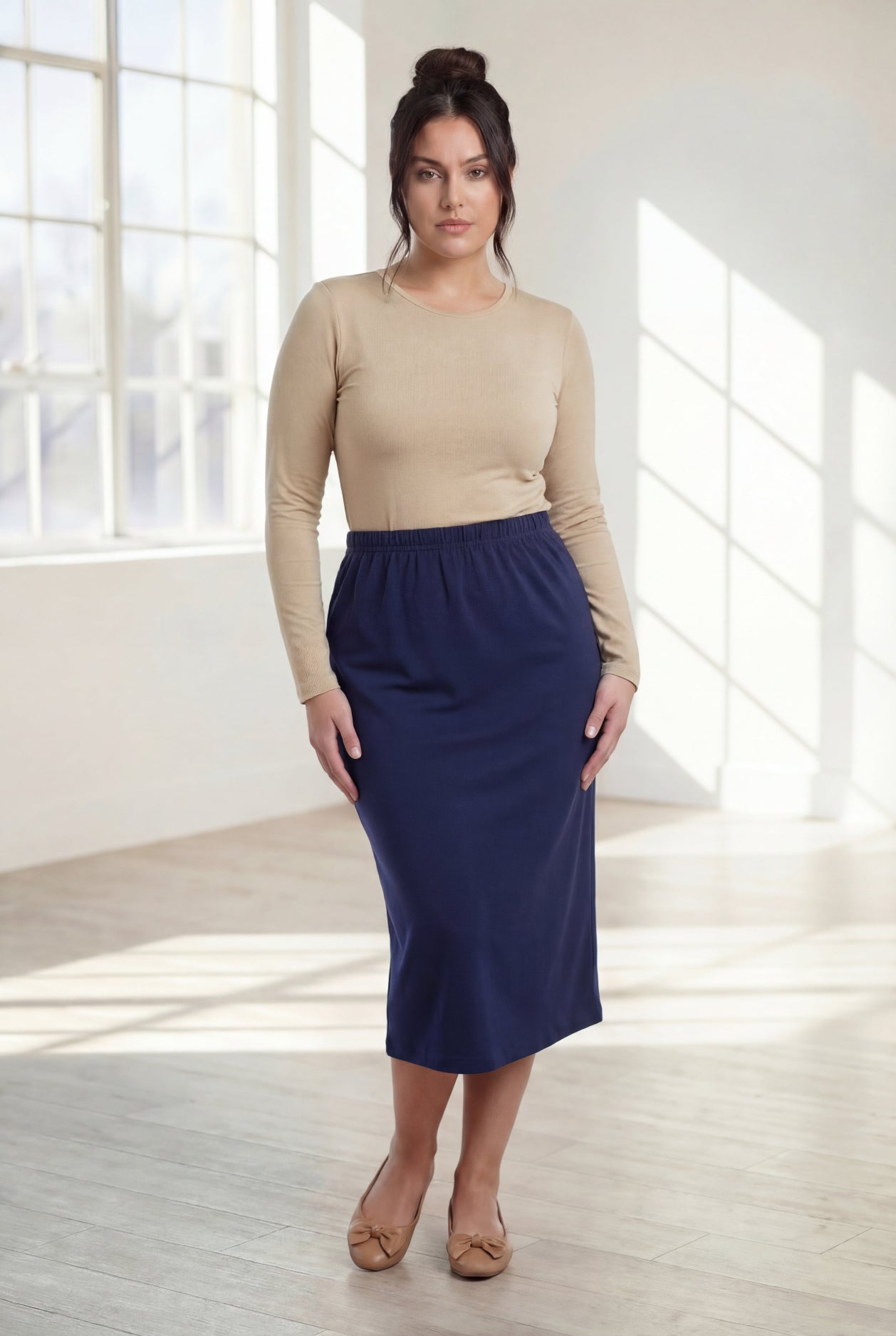 31" Classic Skirt in Navy nuggles-clothing