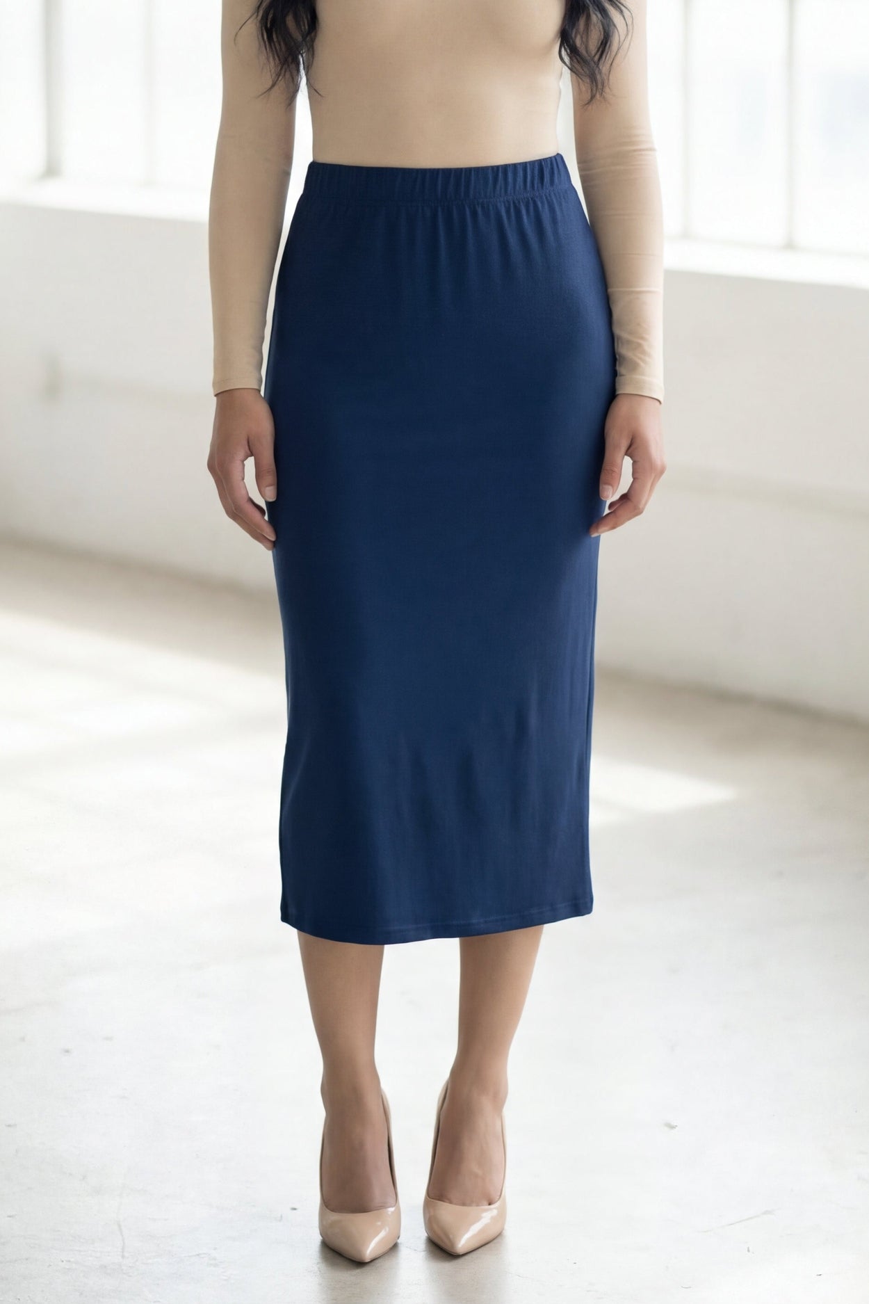 31" Lightweight Lined Pencil Skirt nuggles-clothing