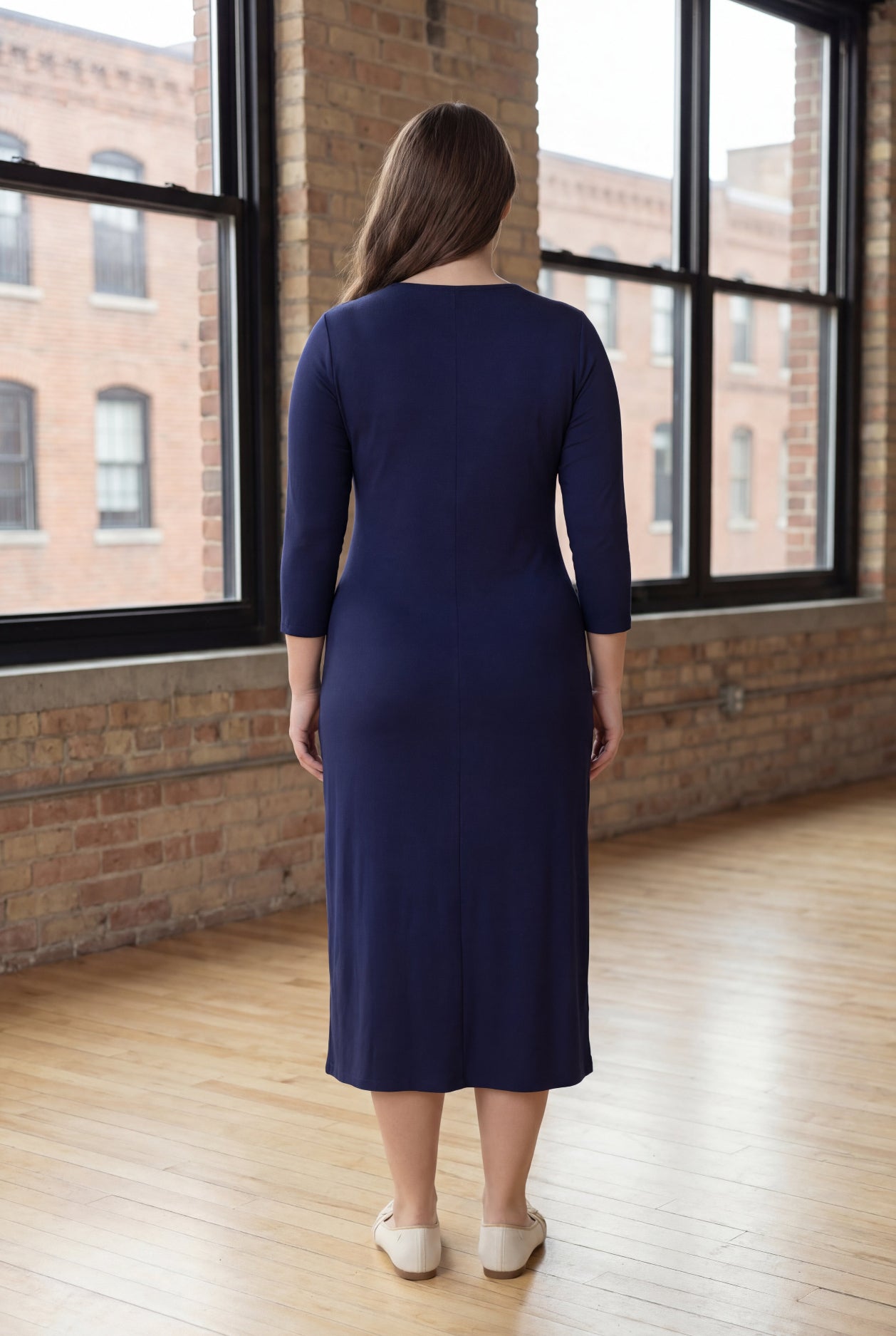 Navy Original Midi Layering Dress | Modest Midi Dress