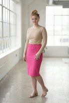 Model wearing Nuggles® 27" Classic Skirt in Pink
