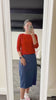 Model wearing Nuggles®  27" Sport Skirt in Slate Blue