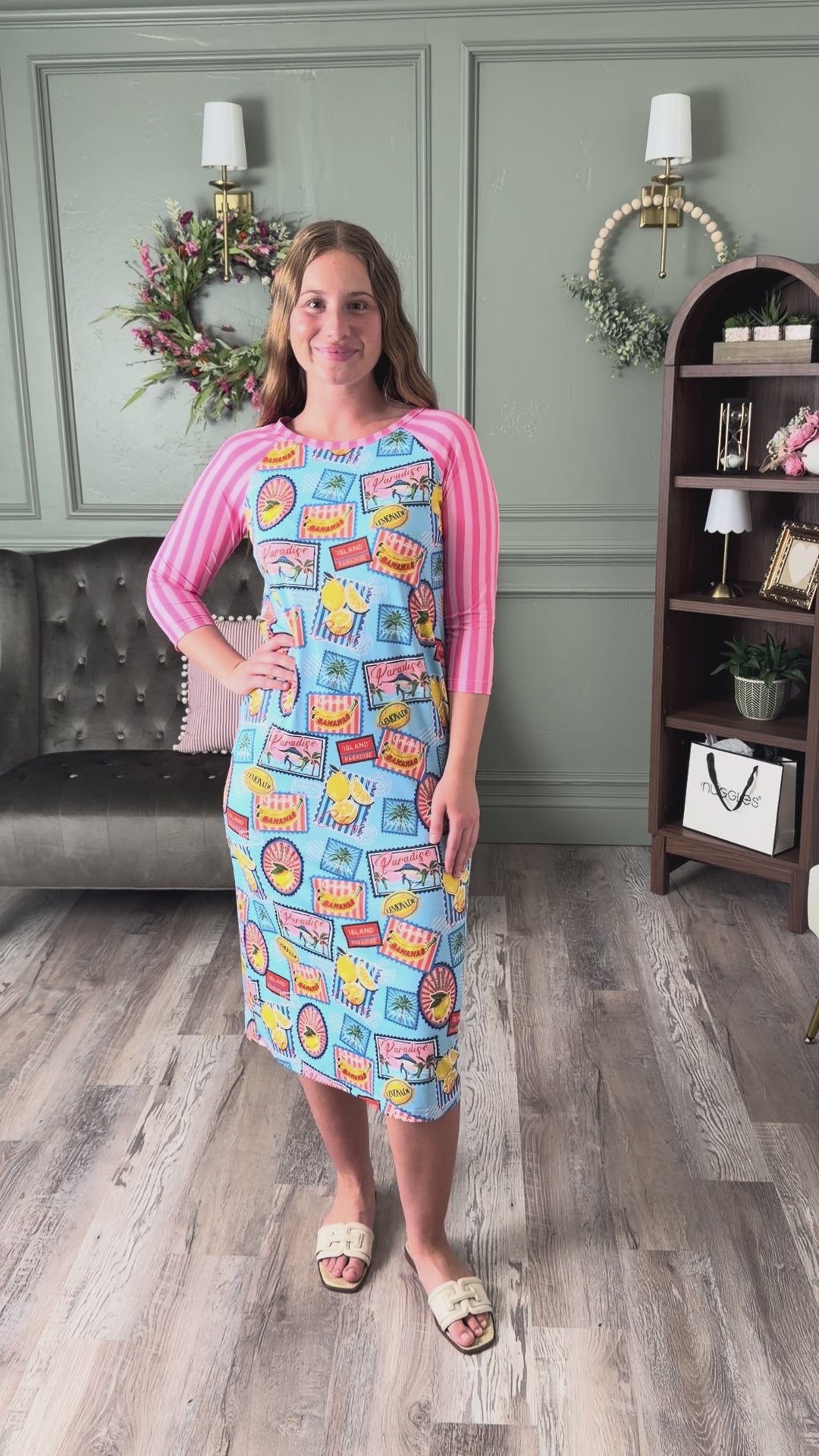 Try on video for the Modest Nuggles® Sport Swim Dress Dress 