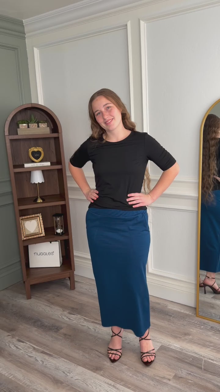 Model showcasing our Nuggles® Pocket Classic skirt