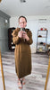 A video showing the fit and features of the zoelle hoodie dress.