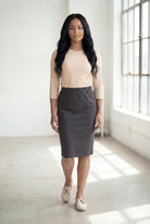 Nuggles® 25-inch classic skirt elastic waistband and straight silhouette