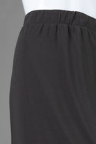 Model wearing Nuggles® 27" Lightweight Lined Pencil Skirt in Steel Gray