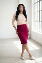 Nuggles® 25-inch classic skirt elastic waistband and straight silhouette